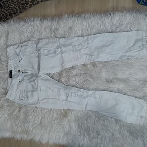 Very Light Denim Ripped Boyfriend Jeans